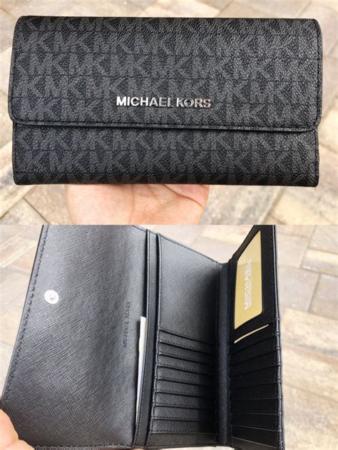 michael kors logo tri fold wallet|leather Michael Kors Wallet women.